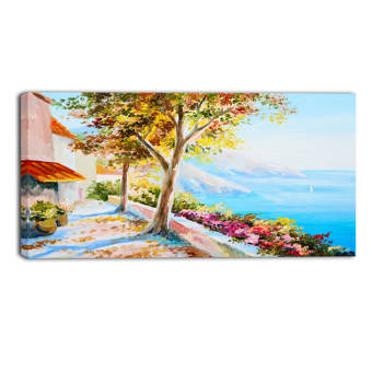 Designart Quiet And Silent Autumn Landscape Painting Print On Wrapped Canvas Wayfair