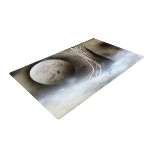 Infinite Spray Art Tree Space White/Gray Area Rug