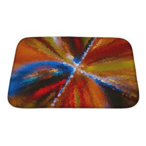 Art Alpha Abstract Blurred Blurred Effect, Rainbow Gradient Bath Rug