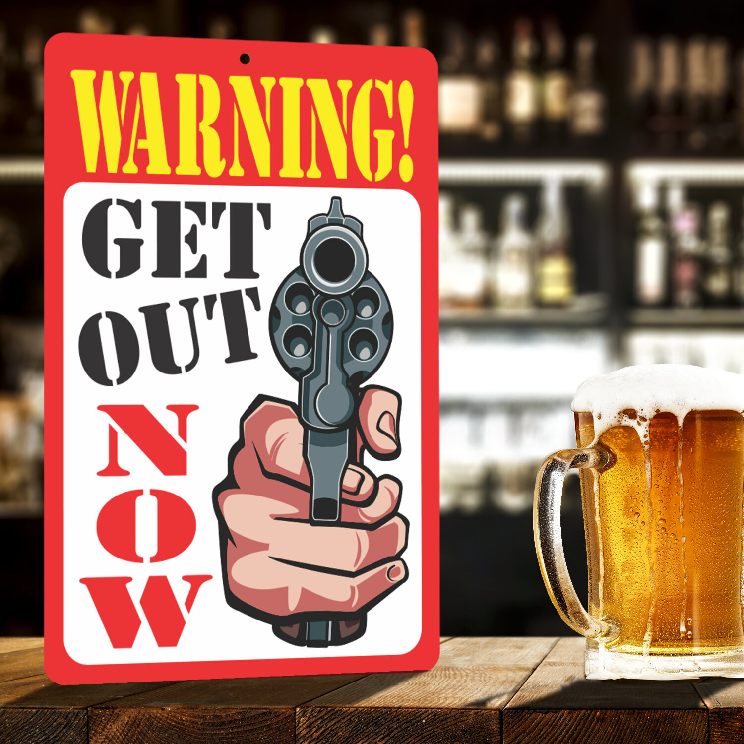 Atx Custom Signs Funny Warning Get Out Now Sign Wayfair 