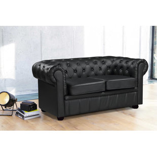 Kadlec Leather Chesterfield Loveseat by Alcott Hill Today Only Sale