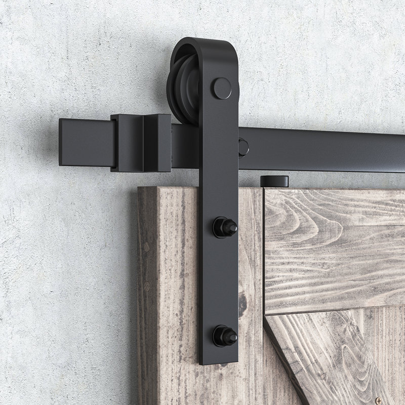 Smartstandard Heavy Duty Sliding Standard Double Door Barn Door Hardware Kit Reviews Wayfair