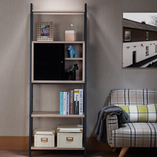 Bookcase With Sliding Ladder Wayfair Sagers Ladder Bookcase