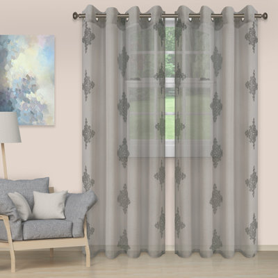 Light Grey Sheer Curtains Wayfair