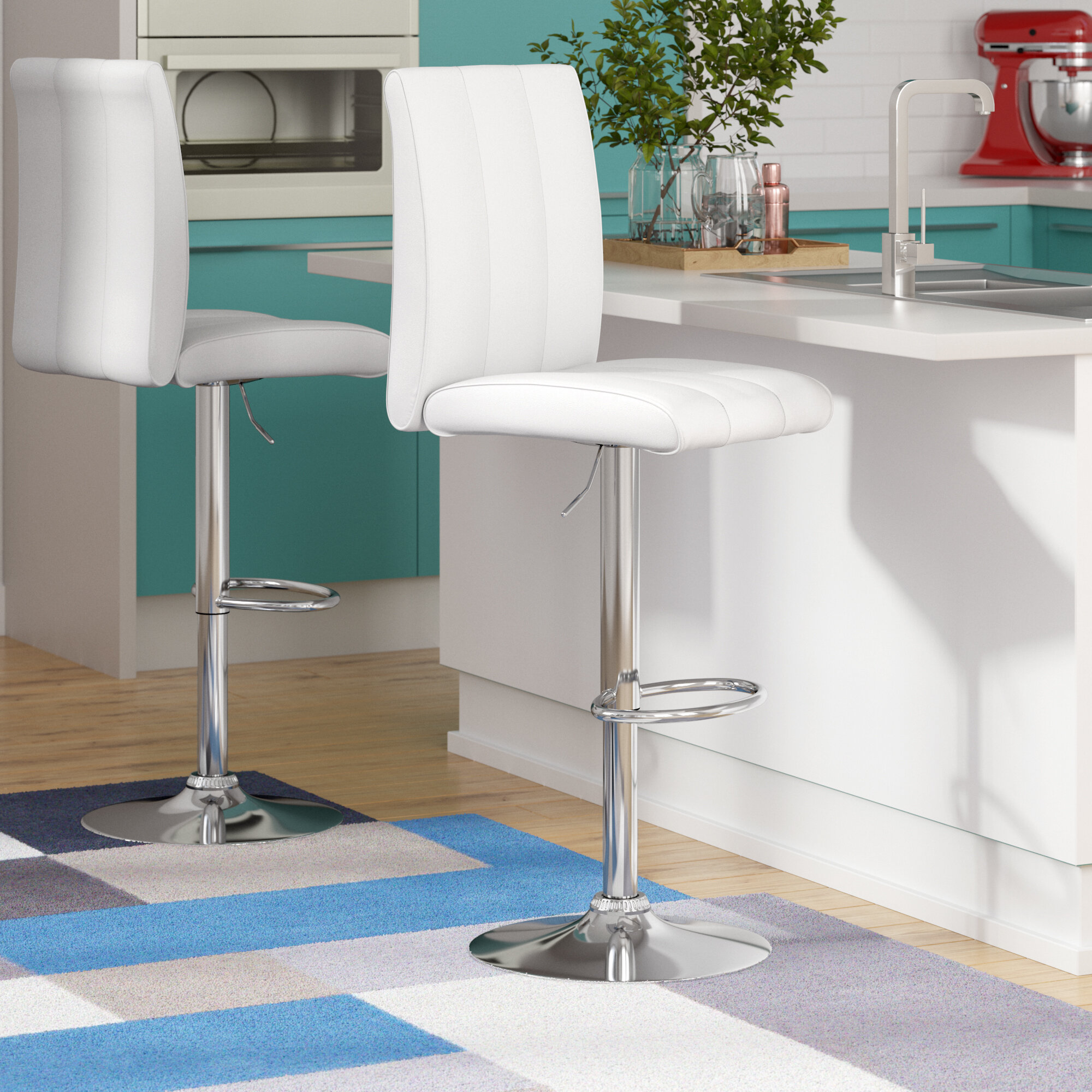 winnols swivel adjustable height bar stool