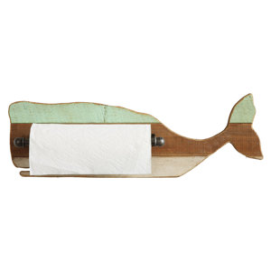 MDF/Metal Whale Wall Mounted  Paper Towel Holder