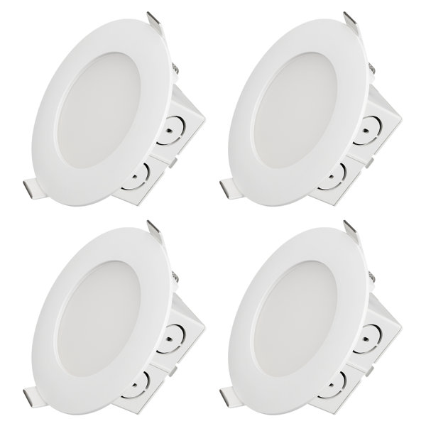 Torchstar Essential 4 92 Ultra Slim Remodel Or New Construction Ic Led Canless Recessed Lighting Kit Reviews Wayfair