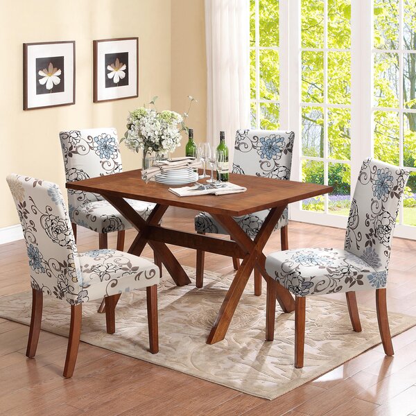 Removable Stretch Form Fit Fabric Dining Room Chair Slipcovers Set of 2 Or 4 Pcs 