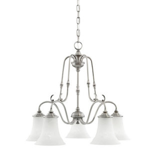 Go to store & view more images Peebles 5-Light Shaded Chandelier by Breakwater Bay
