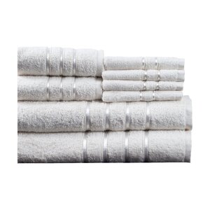 100% Egyptian-Quality Cotton Plush 8 Piece Towel Set