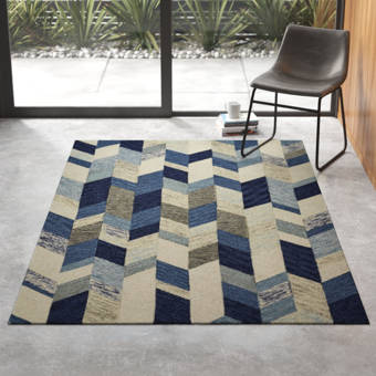 Allmodern Geometric Handmade Tufted Gray Area Rug Reviews Wayfair