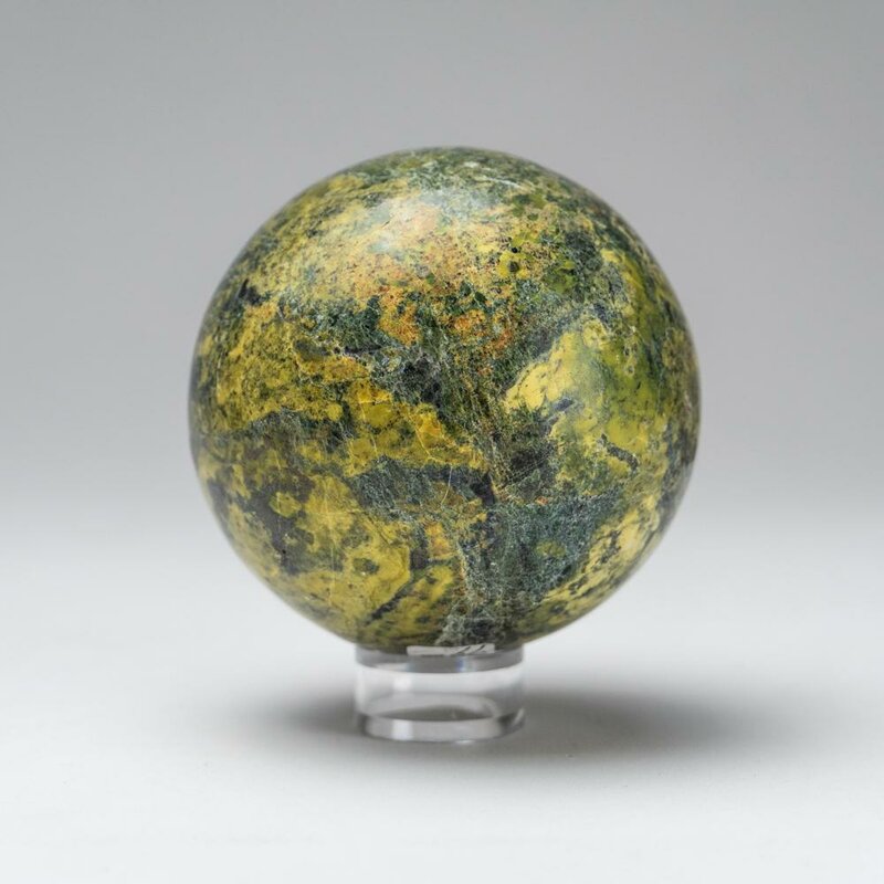 Astro Gallery of Gems Polished Serpentine Sphere Sculpture | Perigold