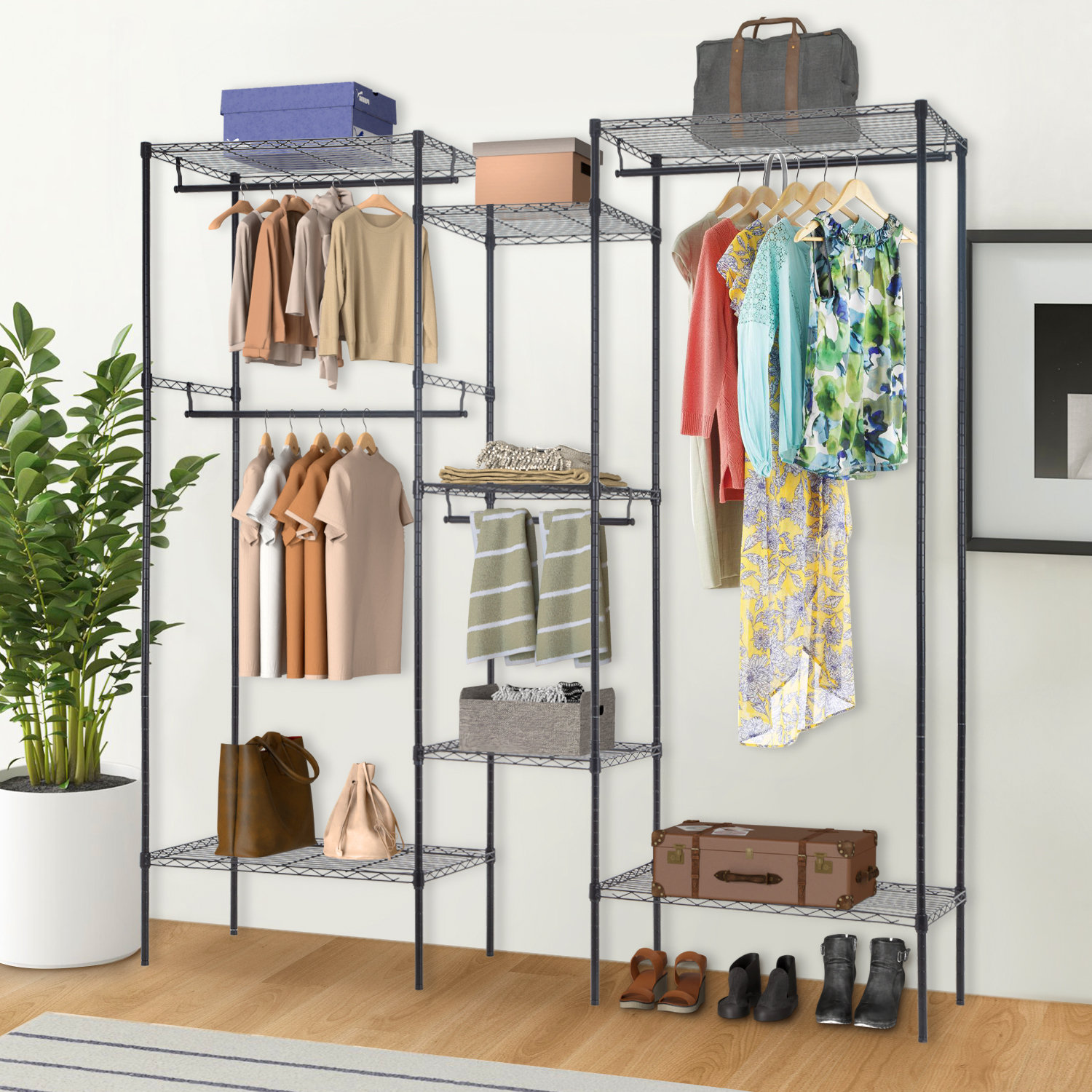 Rebrilliant Horchak Adjustable Clothes Rack Wayfair