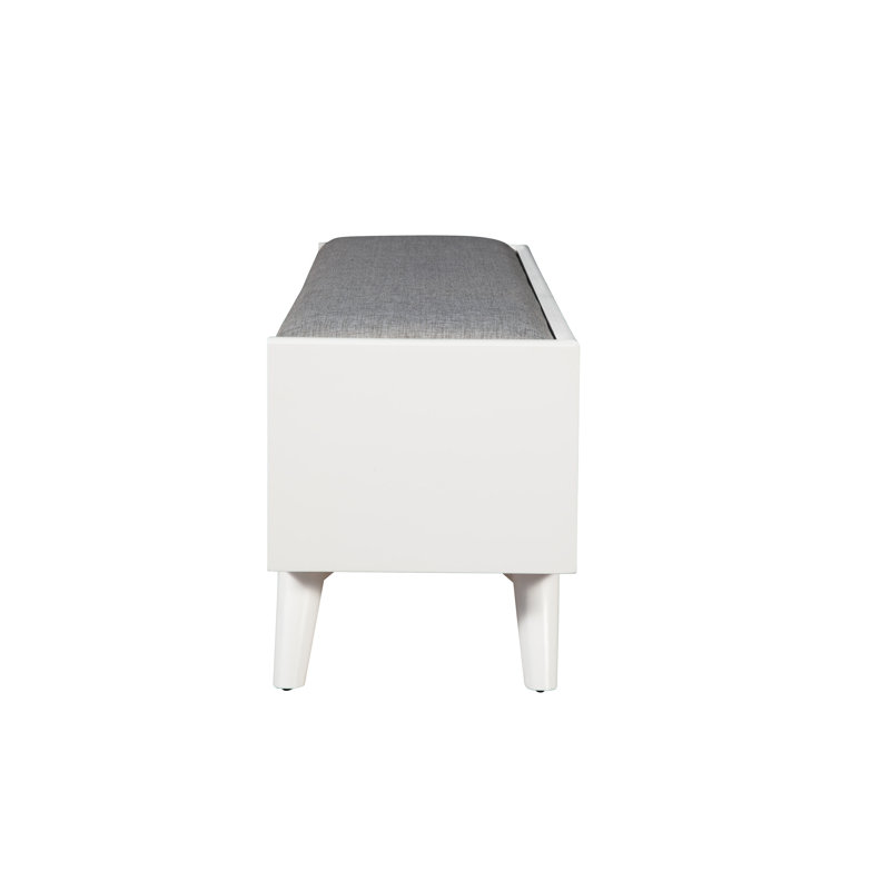Yelena Upholstered Solid Wood Drawer Storage Bench Reviews Joss Main