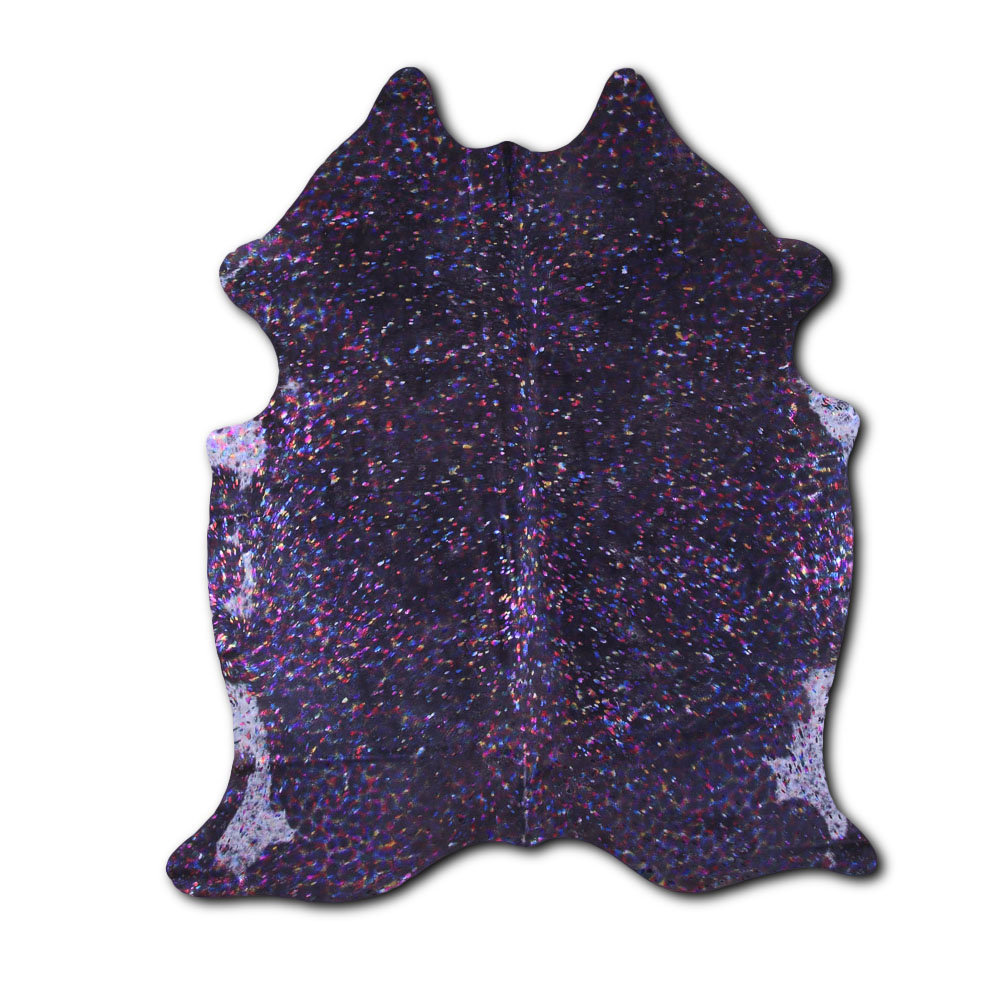 Foundry Select Behjat Cowhide Black/Blue Rug Wayfair