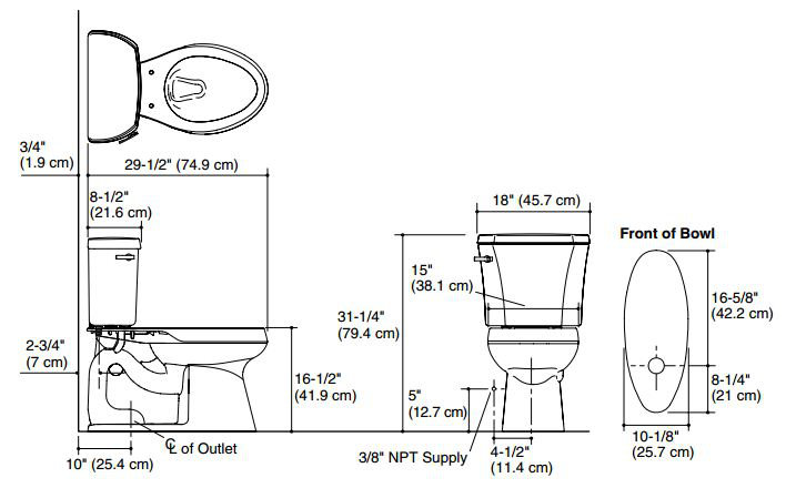K 3889 0 Kohler Highline Two Piece Elongated 1 28 Gpf Toilet With Class Five Flush Technology And Left Hand Trip Lever Reviews Wayfair