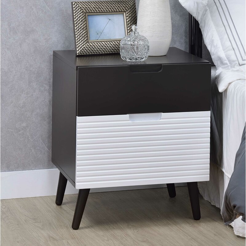 Ivy Bronx Mandria 2 Drawer Nightstand Wayfair