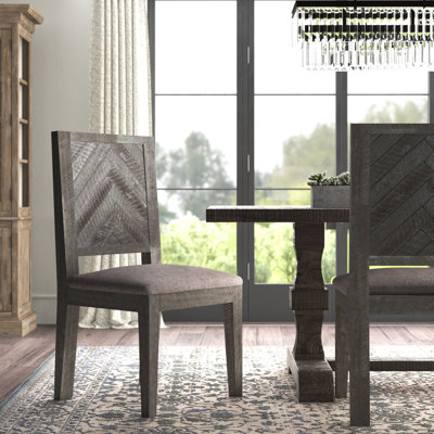 Brunhild Linen Solid Wood Side Chair