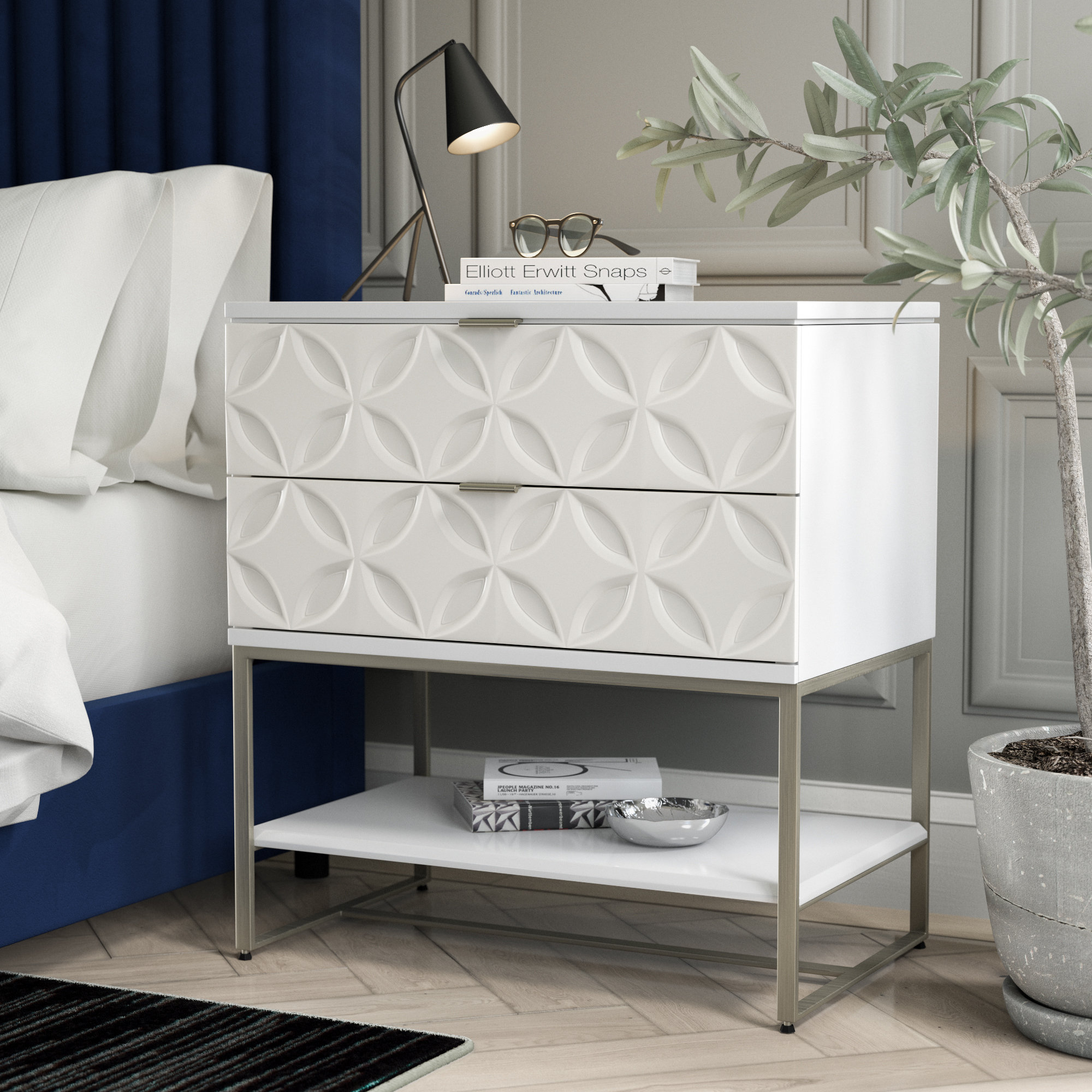 Gabby Rosie 2 Drawer Nightstand Wayfair