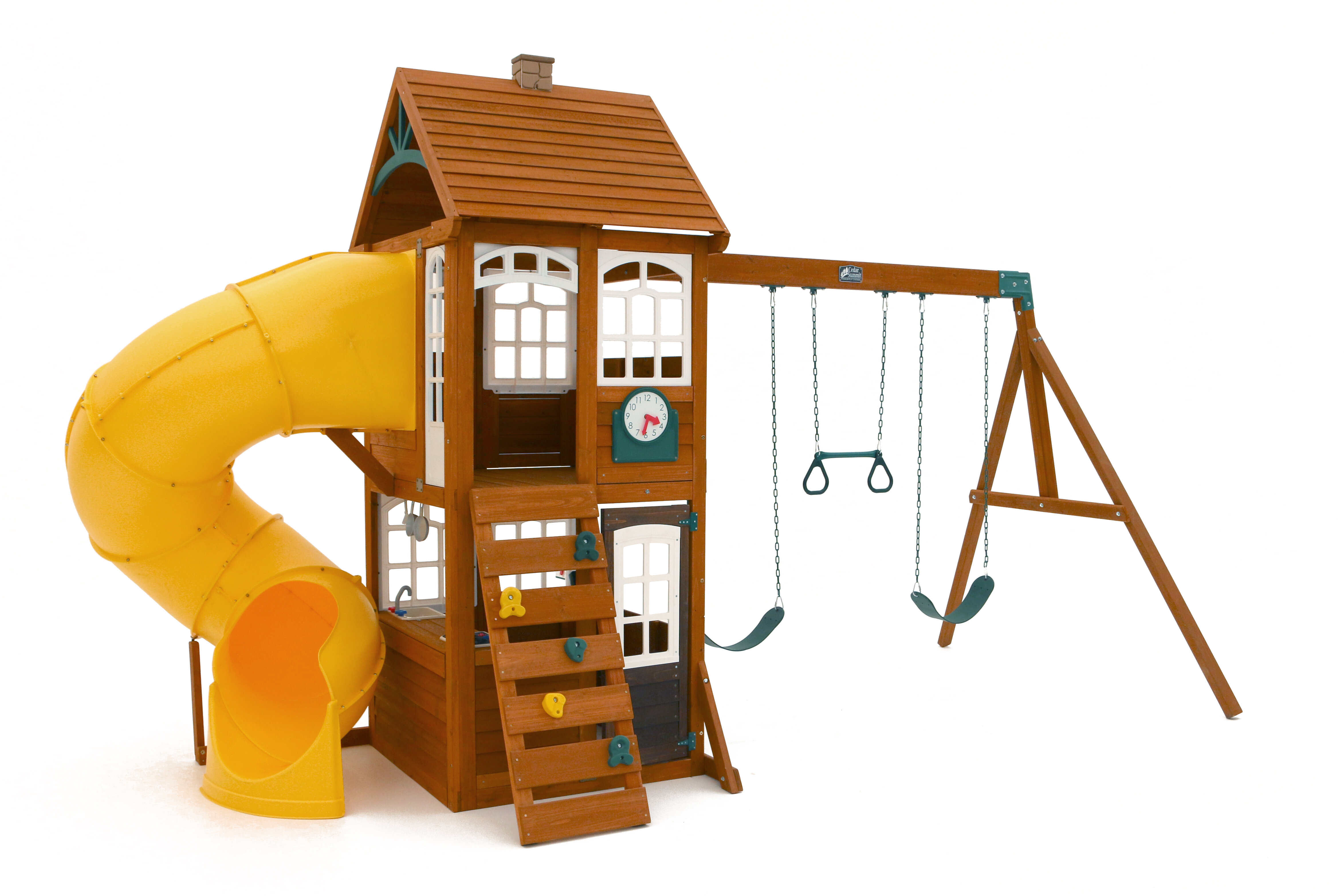 KidKraft Creston Lodge Wooden Swing Set 