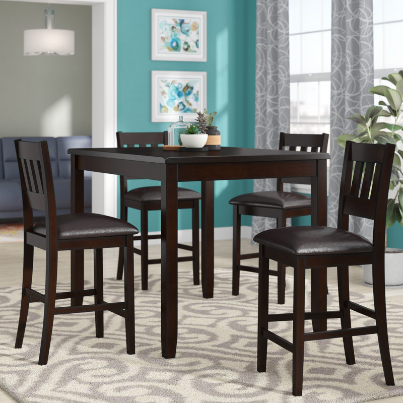 Latitude Run Barney 5 Piece Counter Height Pub Table Set ...