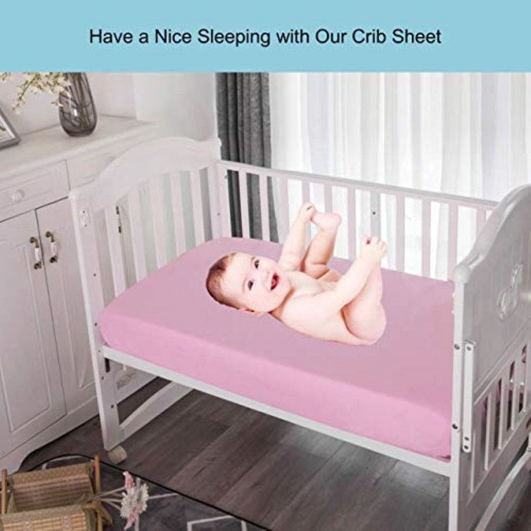 cot sheets pink