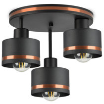 Tanner 3 Light Copper Ceiling Fitting 