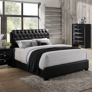 Blemerey Upholstered Platform Bed by Roundhill Furniture