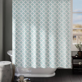Three Posts Hapeville Trellis Fabric Single Shower Curtain Wayfair