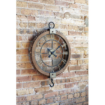 Open Wall Clock with Hook