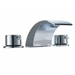 Widespread Bathroom Basin Faucet LED Waterfall Sink  Mixer Tap Oil Rubbed Bronze 