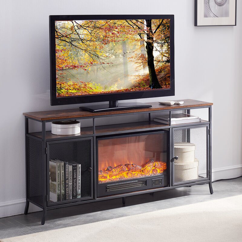 Industrial Lodge Home Alassane TV Stand for TVs up to 60 ...