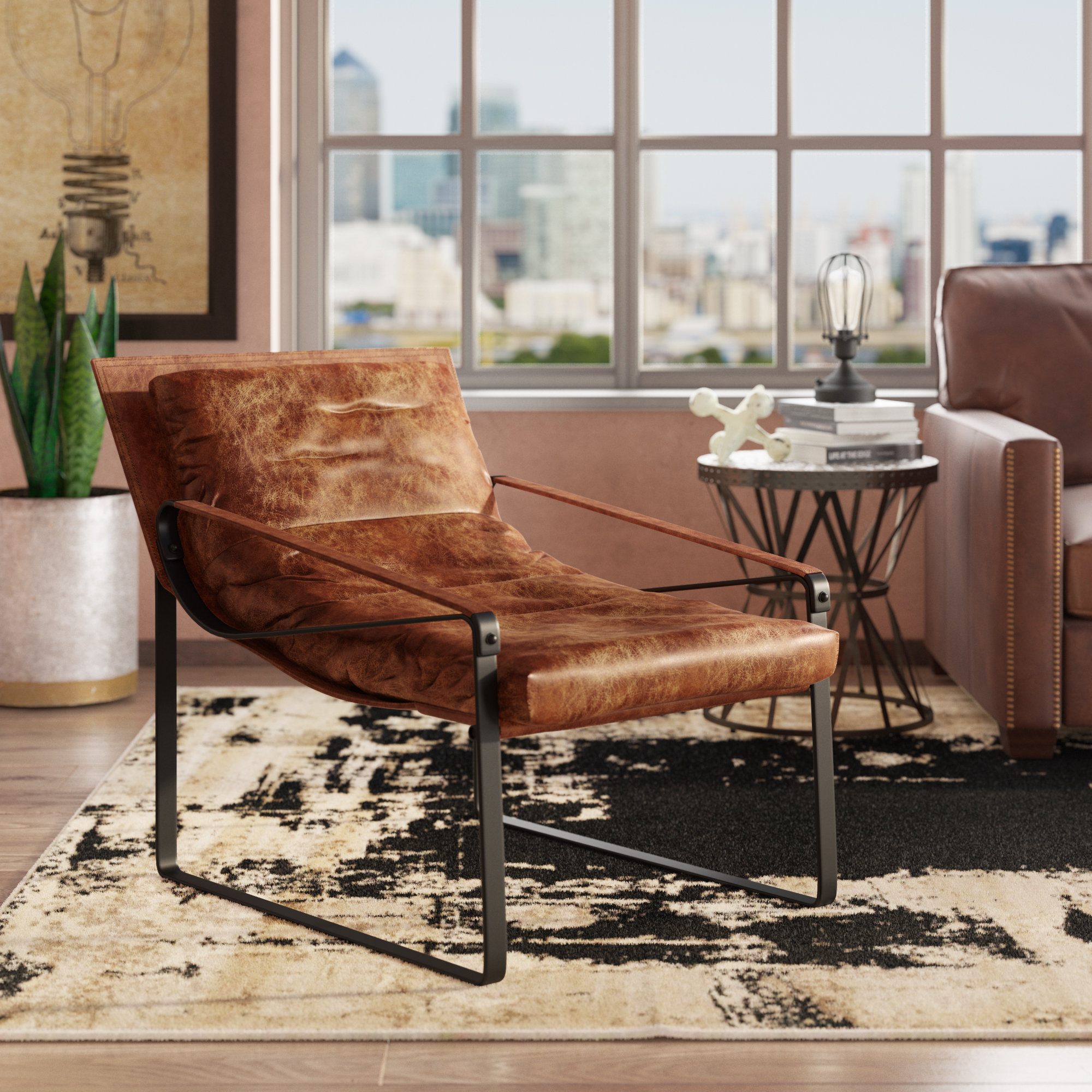 leather lounge chair