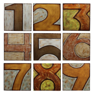 3 Panel Wood Wall Art Wayfair Wood Numbered 9 Piece Textual Art Plaque Set