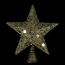 Sparkling Star Light Christmas Tree Topper for Indoor Outdoor Christma Xmas New Year Holiday Tree Decors STOBOK Christmas Tree Topper Star 1Pc 25x30cm Golden