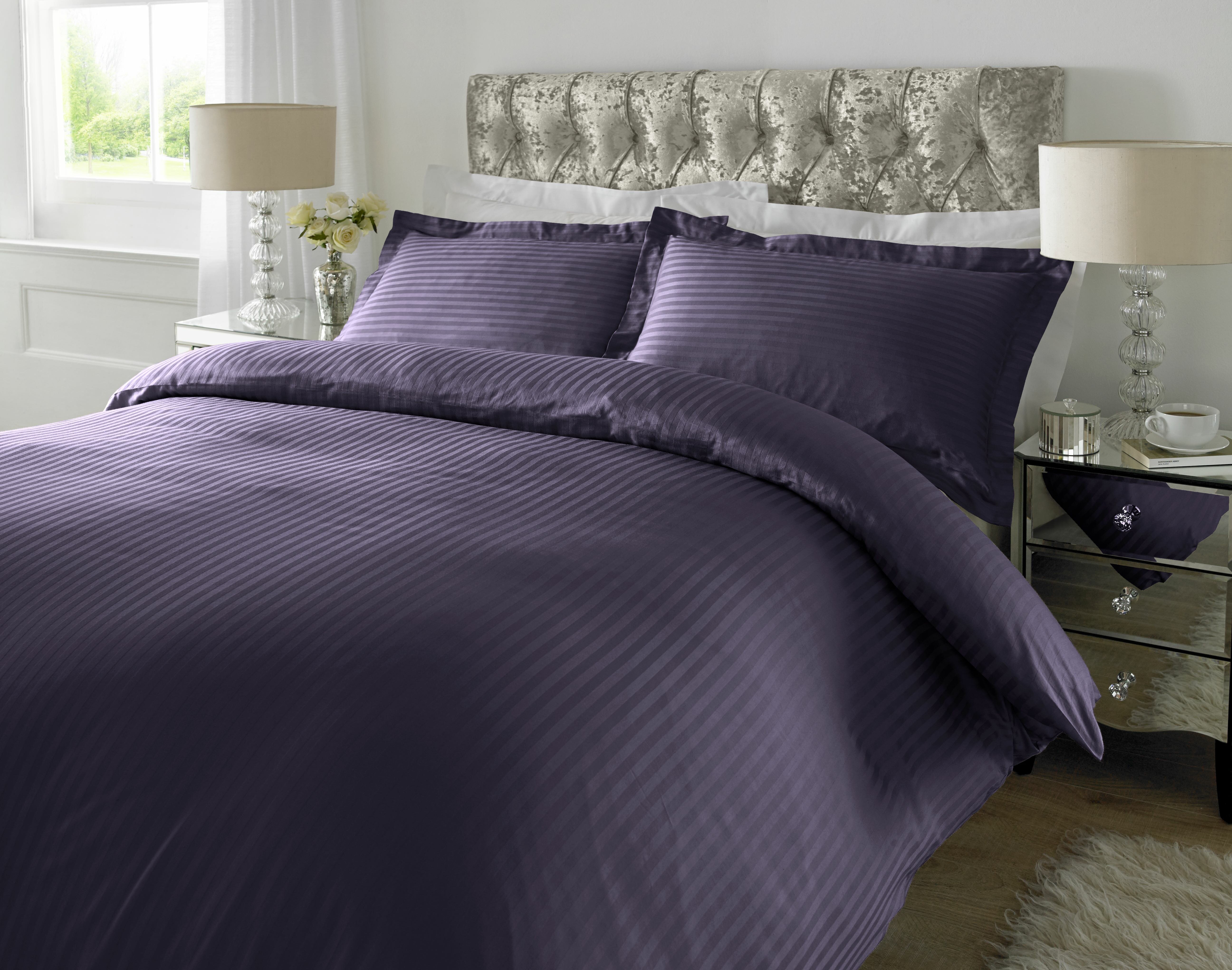 Ophelia Co 300tc Satin Stripe Duvet Set Reviews Wayfair Co Uk