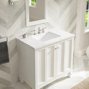 Caxton Ceramic Rectangular Undermount Bathroom Sink with Overflow