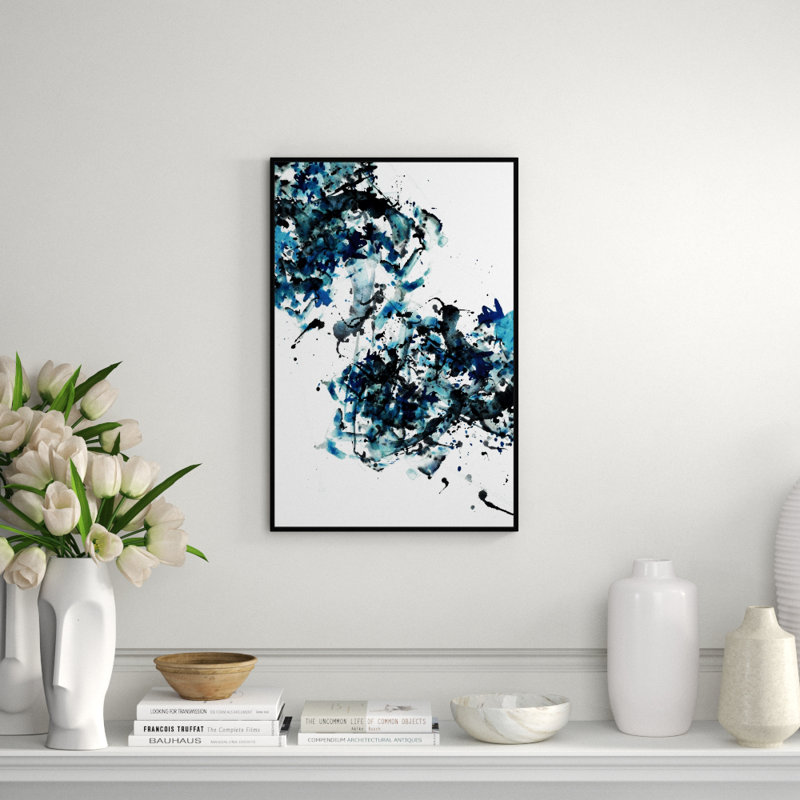 Jbass Grand Gallery Collection Sephia Blue Iii Framed Graphic Art Print On Wrapped Canvas Perigold