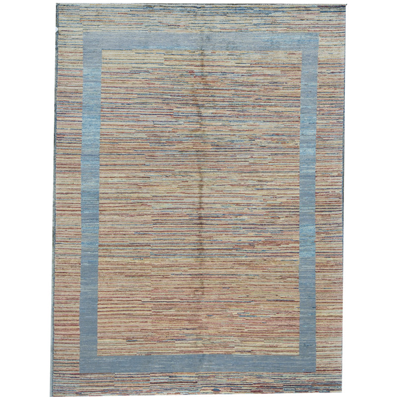 Bokara Rug Co Inc One Of A Kind Pakistan Hand Knotted Beige 5 7 X 7 8 Wool Area Rug Wayfair