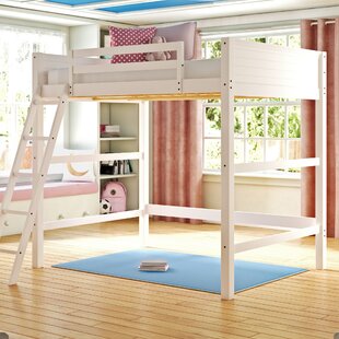 Loft Bed With Storage Natural Finish 