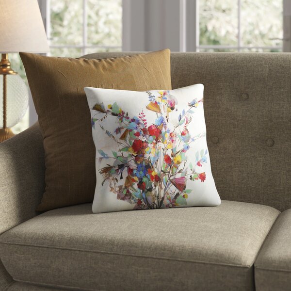 Living Room Decor Cushion with Piping Colorful Pillow Farmhouse Pillowcase Green Spring Flower Cushion Cover