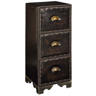 Faux Leather Chest Of Drawers Wayfair Co Uk Faux Leather 3 Drawer Cabinet