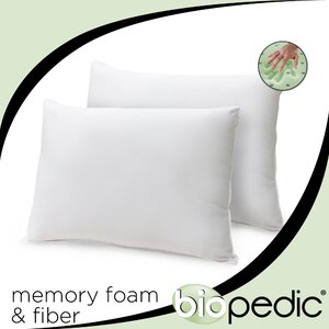 Classic Memory Foam / Fiber Pillow (Set of 2)