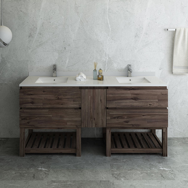 Fresca Formosa Floor Standing Open Bottom 72 Double Bathroom Vanity Set Wayfair