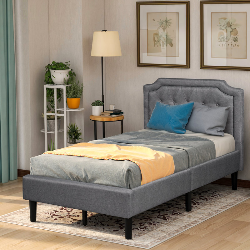 Red Barrel Studio Abdul Aziz Twin Tufted Upholstered Low Profile Platform Bed Wayfair