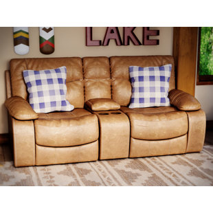 Go to store & view more images Loon Peak Grizzly Hill Double Motion Console Loveseat