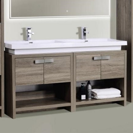 Bathroom Vanity kube bath levi 63" double modern bathroom vanity set & reviews Bathroom Vanity kube bath levi 63" double modern bathroom vanity set & reviews
