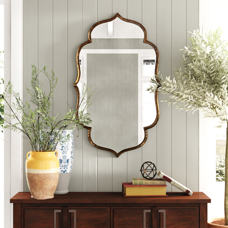 Everman Lightly Antiqued Metallic Gold Wall Mirror Reviews