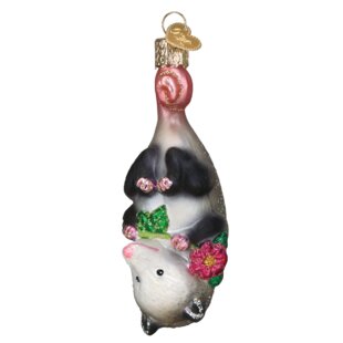 Handmade Little Wooden Pig Purple Pink Dot Shorts Wooden Animal Gift Ornament 