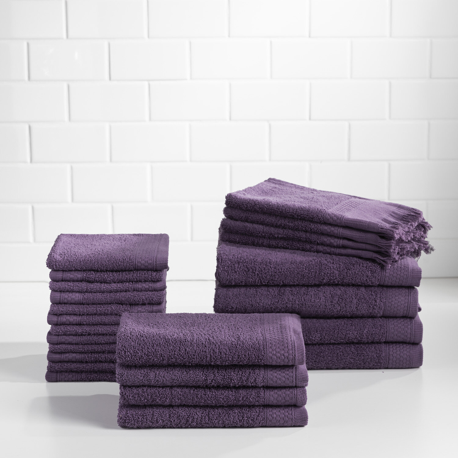 Darby Home Co Kornegay Piece Cotton Bath Towel Set Reviews Wayfair